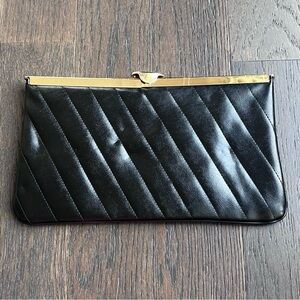 Clutch with Gold Accents